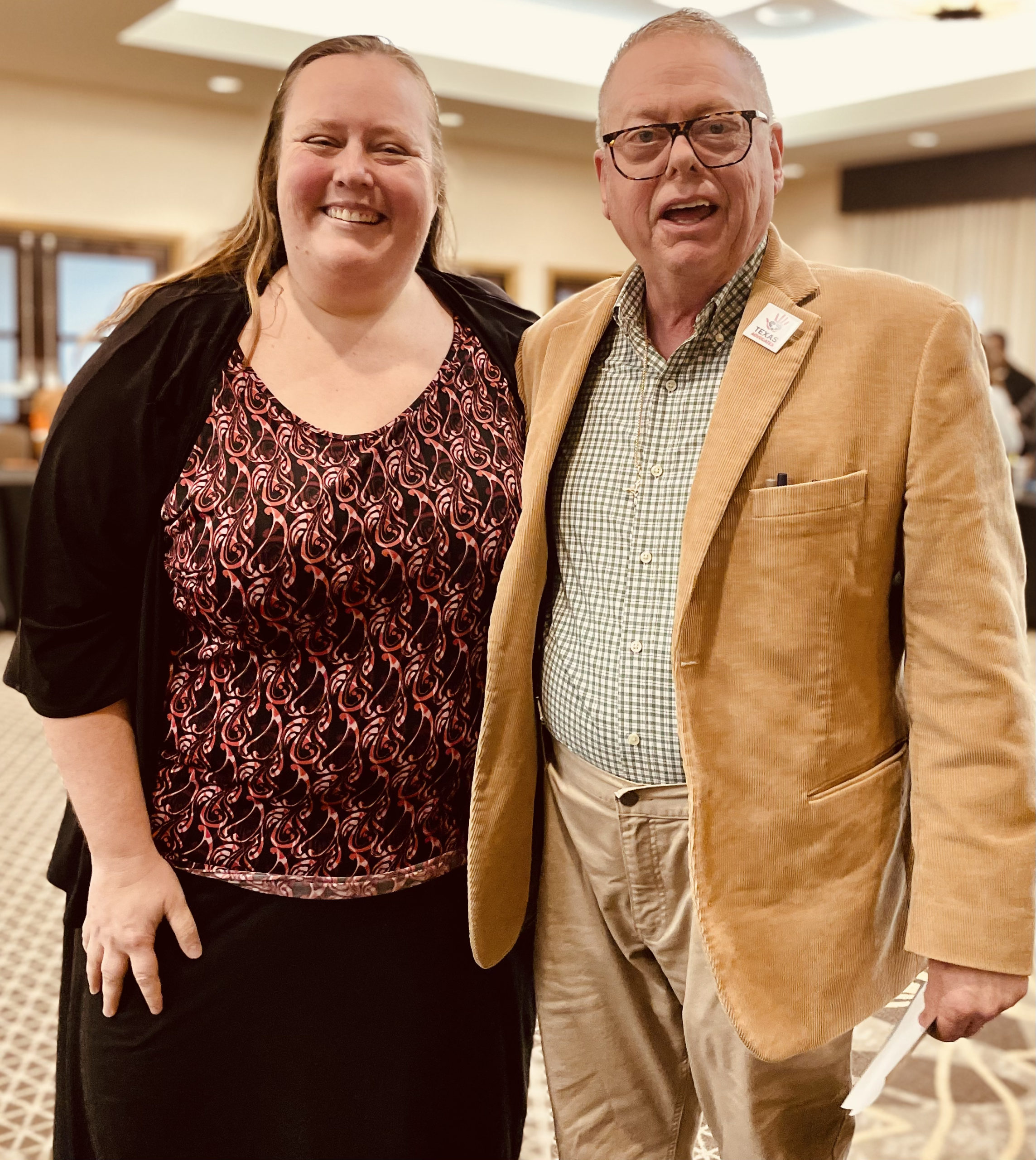 Texas Advocates' Co-director Brooke Hohfeld and Ronnie Browning, representing the Texas Council for Developmental Disability